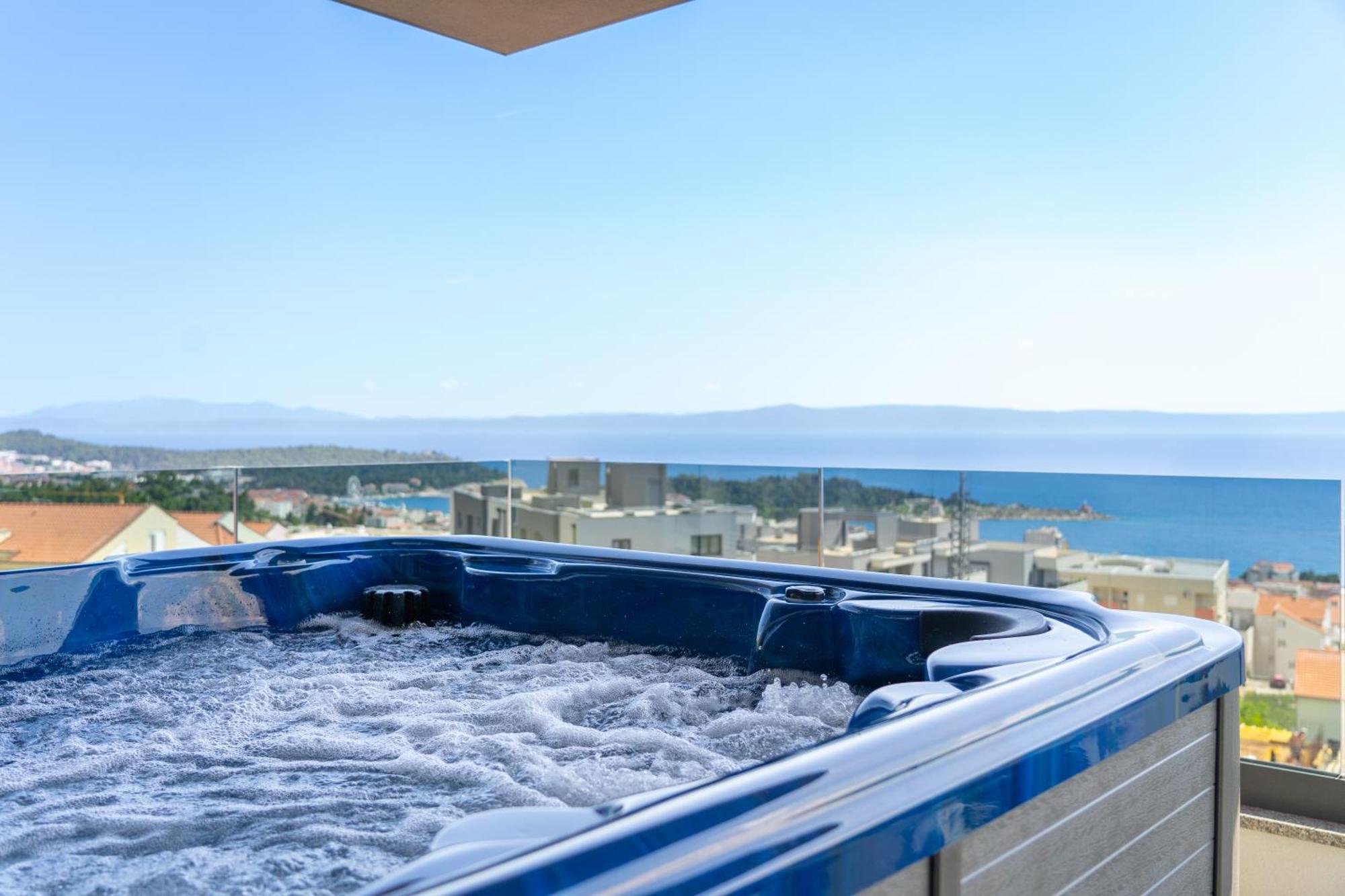 Appartement Lux Penthouse Panoramic View With Jacuzzi à Makarska Extérieur photo