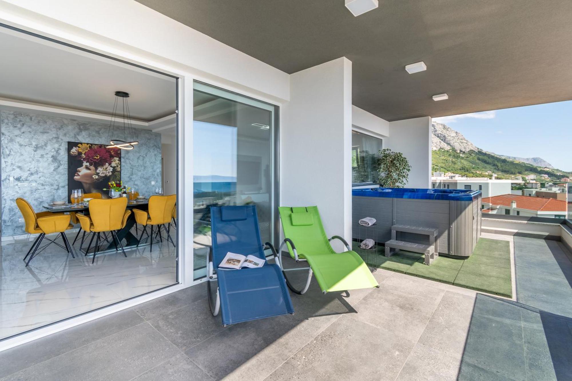 Appartement Lux Penthouse Panoramic View With Jacuzzi à Makarska Extérieur photo