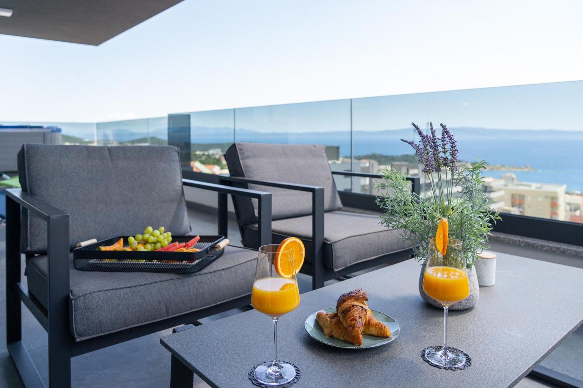 Appartement Lux Penthouse Panoramic View With Jacuzzi à Makarska Extérieur photo