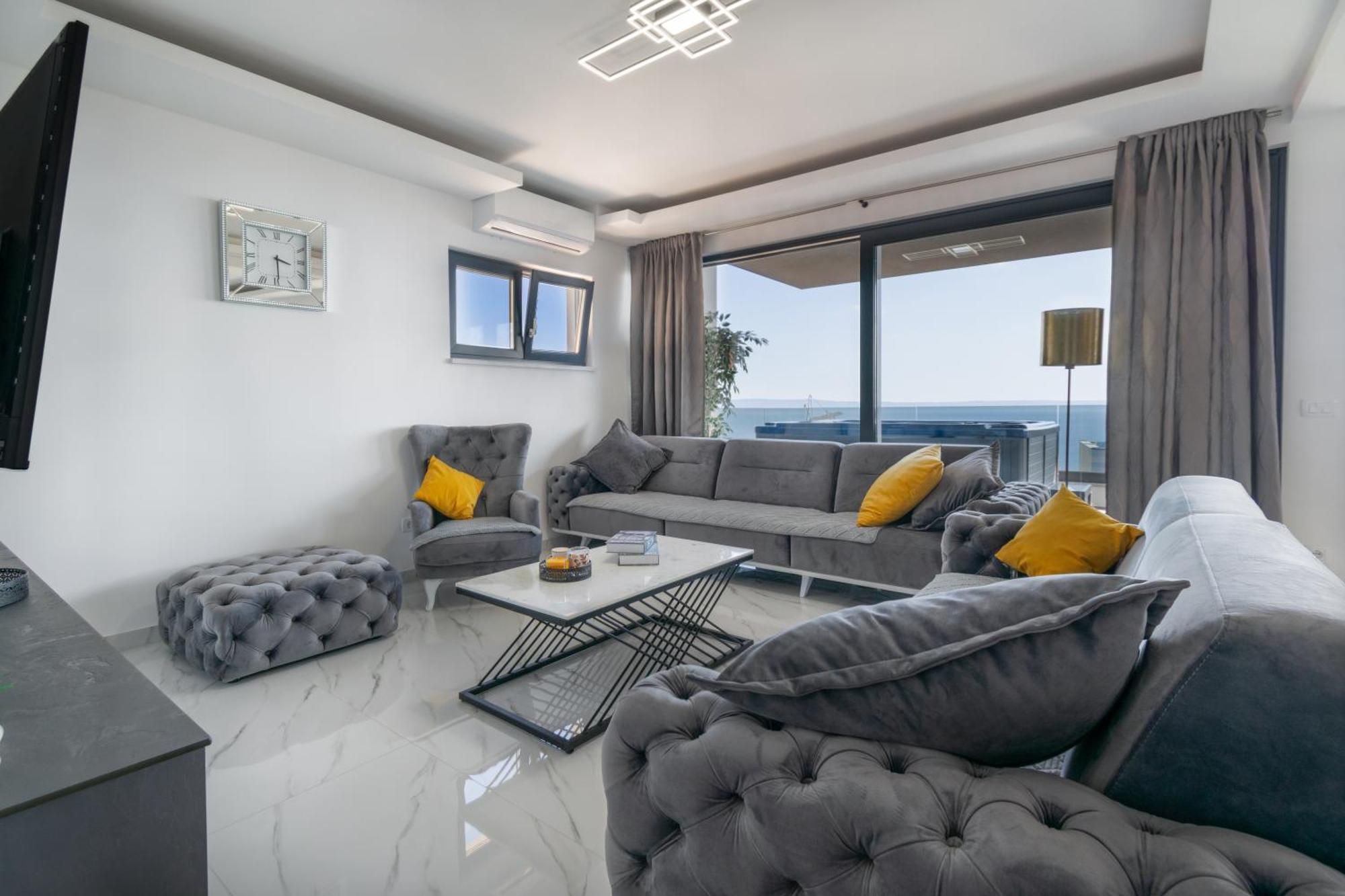 Appartement Lux Penthouse Panoramic View With Jacuzzi à Makarska Extérieur photo